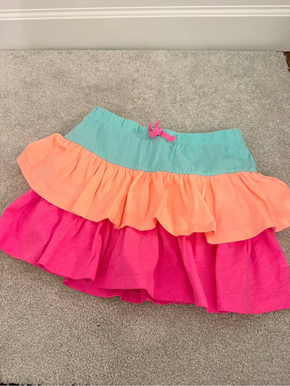 Tiered Ruffle skort Aqua, Coral & Hot Pink